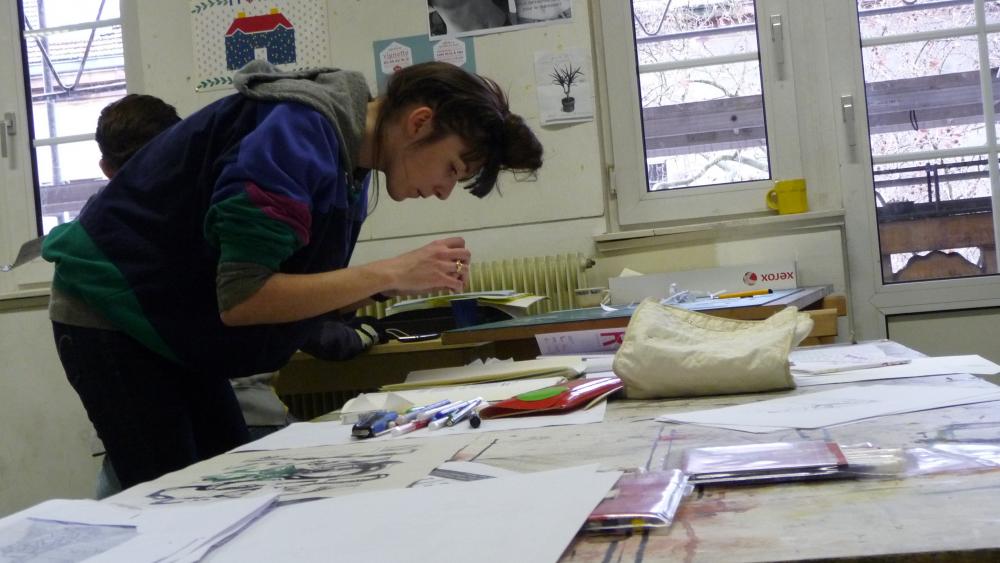 L'atelier des cinquième année. Photo Clément Lacaton/CUEJ