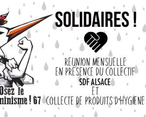 Collecte de produits d'hygiène pour les femmes SDF à Strasbourg