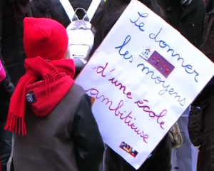 Colère devant le rectorat