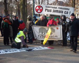 Colmar: les antinucléaire commémorent Fukushima